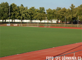 Turbine gastiert im Stadion Rüsternbreite (Foto: CFC Germania 03)