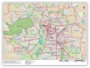 Herkunft der Nachwuchsfußballer von Turbine Halle innerhalb des Stadtgebietes Herkunft der Nachwuchsfußballer von Turbine Halle innerhalb des Stadtgebietes